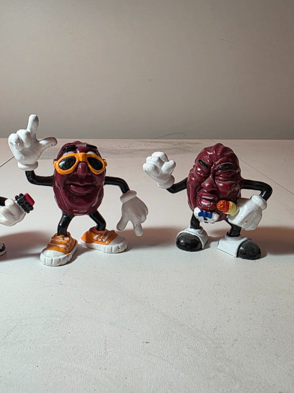 Vintage California Raisins Figures Mixed Lot Bundle of 4x Guitar Dancing Singing